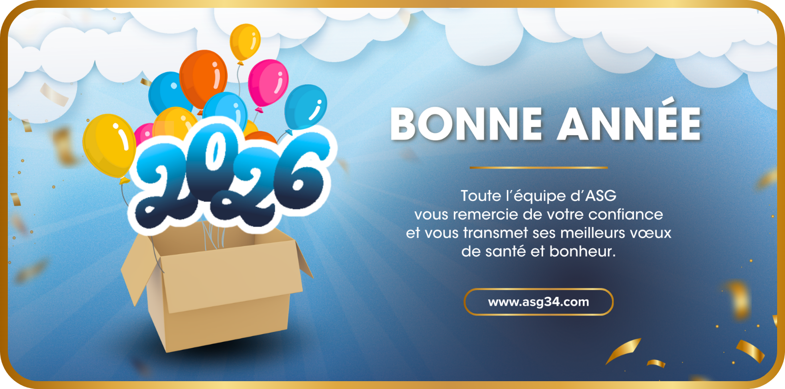 La TEAM ASG34 vous souhaite de UNE BONNE ANNEE 2026